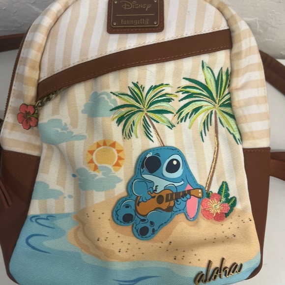 Loungefly Disney Lilo & Stitch: Stitch Tropical Beach Mini Backpacks - Picture 2 of 3
